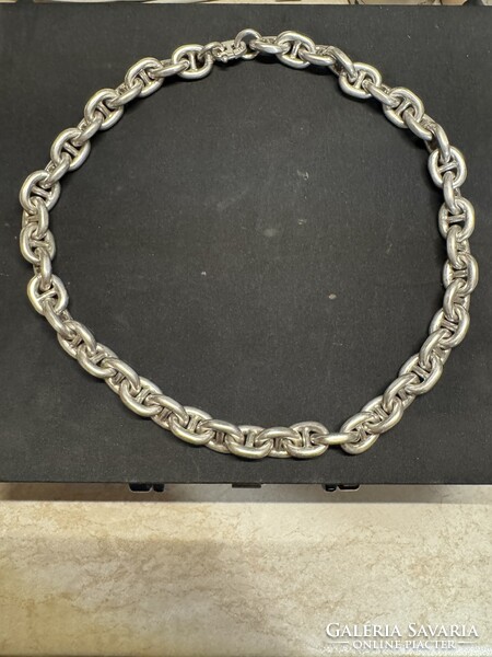 Egyedi ezüst nyaklánc,horgonylánc mintázattal