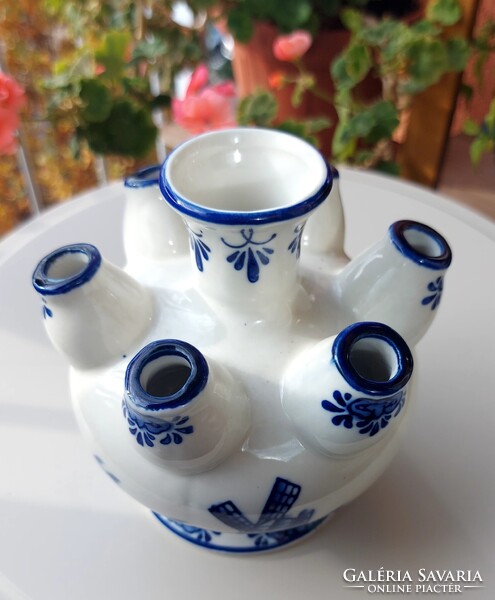 Delft kék-fehér tulipán, virág váza