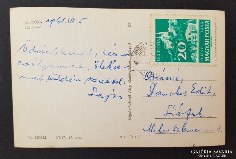 Sopron város képeslap