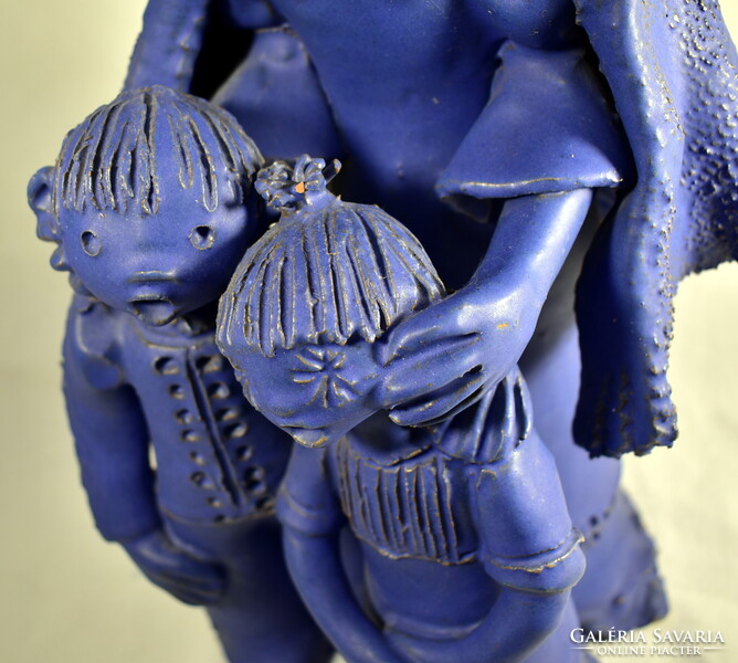 Kovács Éva (1938-2017) A HÁROM TESTVÉR ... KÉK SZÍNBEN !!!