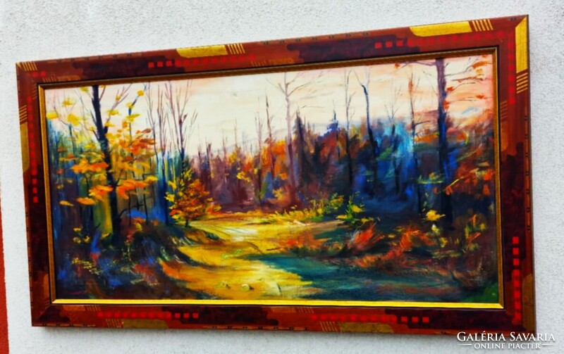 Baranyó, Sándor"TÜZES SZÍNŰ ŐSZ ",olajvászon"