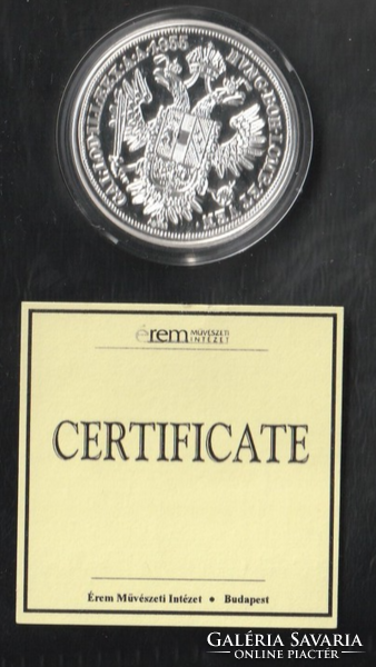 Történelmi féltallérok utánveretben Ferenc József féltallérja 1855