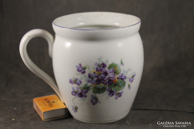 Antik ibolyás nagyméretű hasas bögre 669