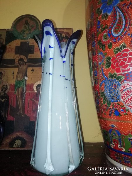 Régi nagyon szép üveg váza 111.Több száz termék Aukció Akció