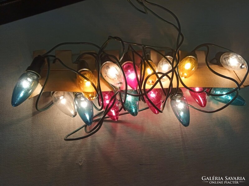 Régi, retró,  PHILIPS  karácsonyfa égősor, izzósor  16 darabos --11--