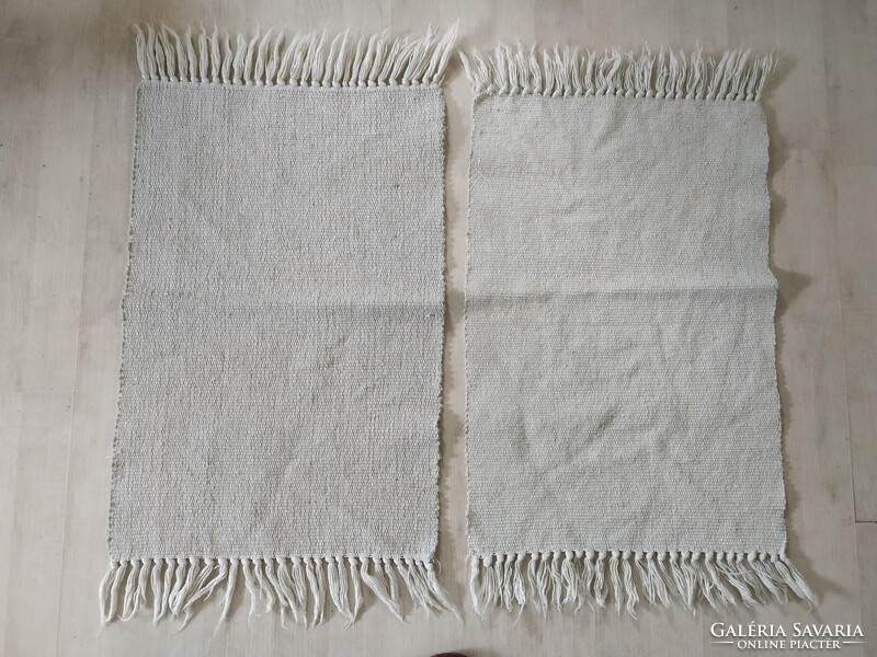 Két db natúr rusztikus kis szőnyeg, ágykilépő, hibátlan