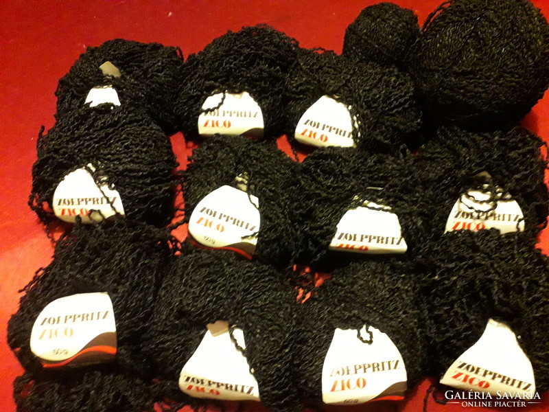 TOEPPRITZ ZICO fekete viskose/pamut keverék kötőfonal 80 dkg Új