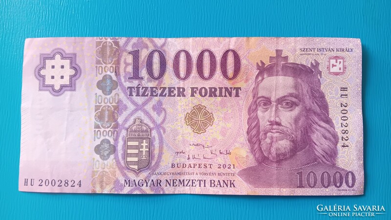 10000 Forint  2021 évi , érdekes sorszámmal