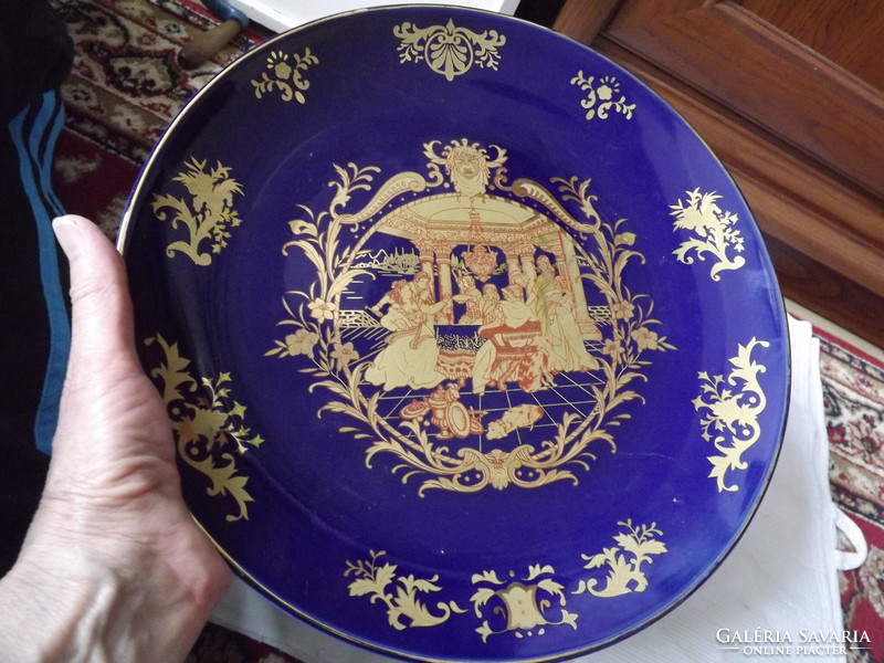 Cobalt festett kínai tányér 31 cm