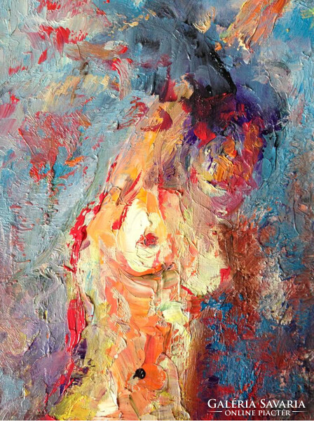 Lebegés. 20x10  cm olaj,farost. Levitation  art by Konrad Biró. 1 FT-os aukció! Egy hét/egy esély!