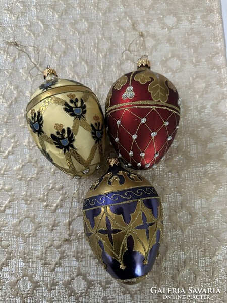 Retro karácsonyfa dísz Fabergé stílusban