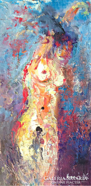 Lebegés. 20x10  cm olaj,farost. Levitation  art by Konrad Biró. 1 FT-os aukció! Egy hét/egy esély!