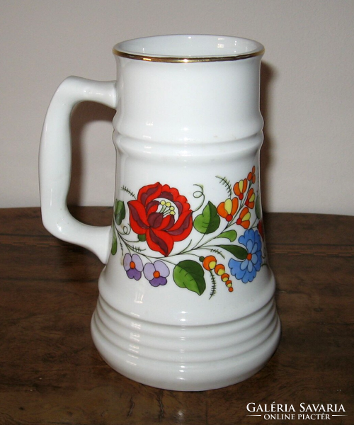 Gyönyörű KALOCSAI KÉZZEL FESTETT PORCELÁN KORSÓ