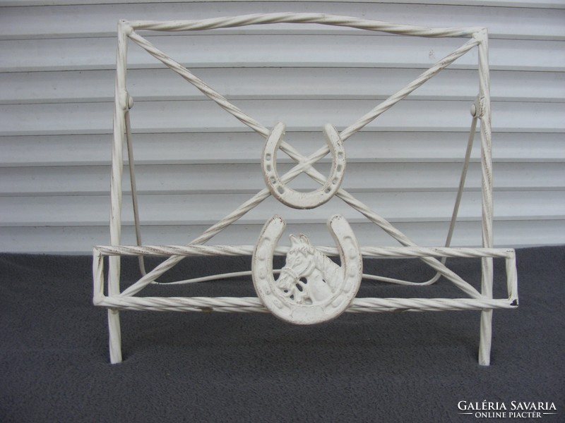 Lovas ló kotta v szakácskönyv,vendégkönyvegyéb könyvtartó  fém