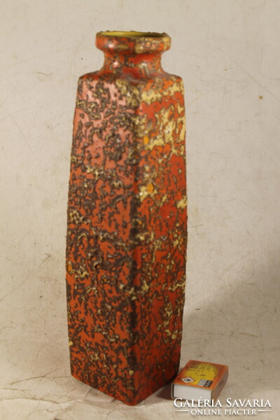 Jelzett mázas kerámia art deco váza 712