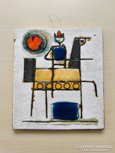 Janáky Viktor kerámia falikép