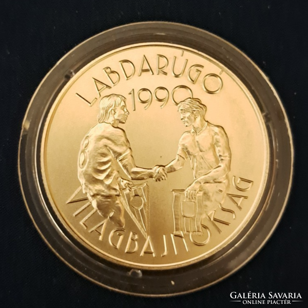1990-es Labdarúgó VB - Olaszország  (zászló csere) 100 Forint 1989. kapszulában (18)