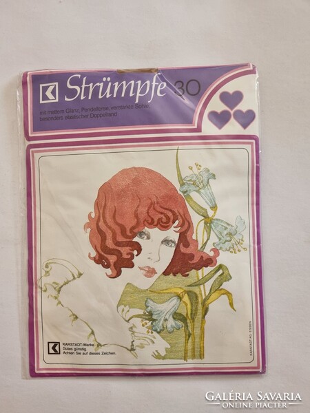 Női retro német harisnya rugalmas dupla szegéllyel - a 80-as évekből