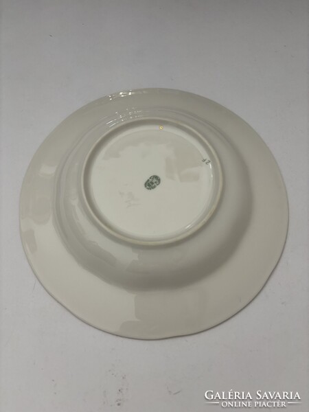 Zsolnay búzavirág mintás lapos és mély porcelán tányér