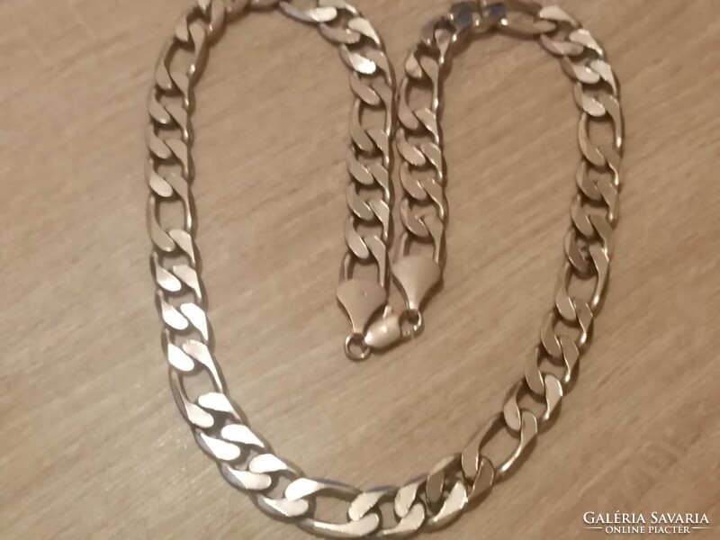 1960 / Vintage 925 Ezüstözött Nyaklánc Cuban Link