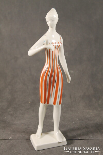 Drasche art deco lány madárral 768