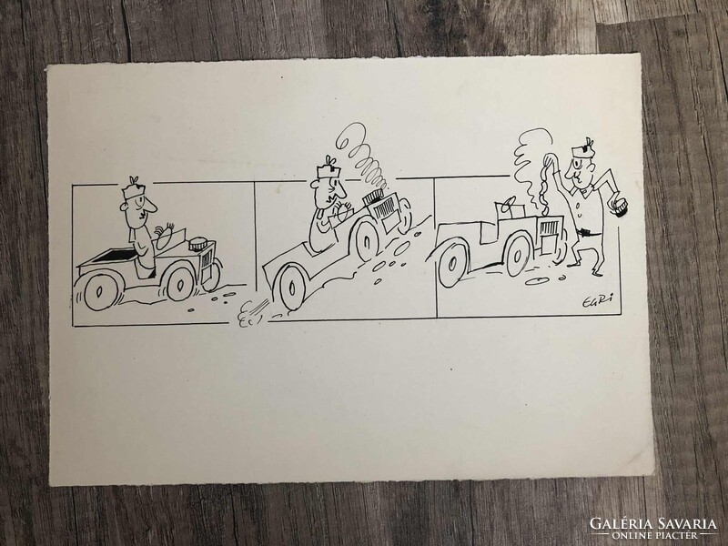 Egri László grafika - Autók