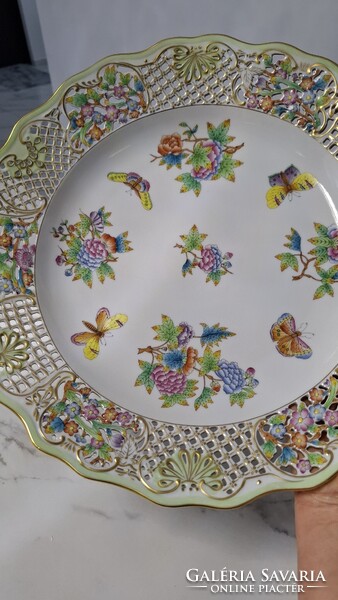 Herendi  porcelán viktória mintás hatalmas fali tál