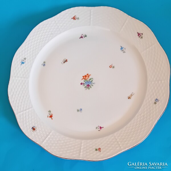 Herendi nagy kerek tál koronás márkajelzéssel