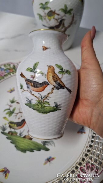 Herendi  porcelán Rothschild mintás vázák és fali tál egyben
