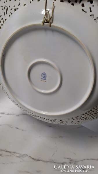 Herendi  porcelán viktória mintás hatalmas fali tál