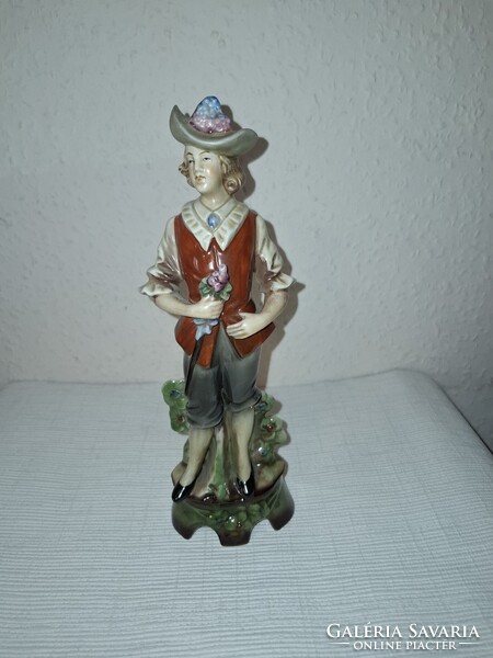 Régi  Grafenthal  Rokokó fiú virággal eladó szép festéssel, állapotban  23 cm