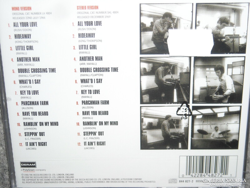 JOHN MAYALL WITH ERIC CLAPTON BLUES BREAKERS CD ÚJ gyári bontatlan