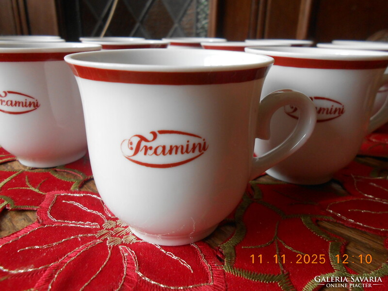 Zsolnay kávés csésze Tramini felirattal