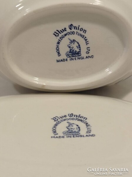 Enoch Wedgwood Blue Onion / kék hagymás Angol szószos fajansz kínáló