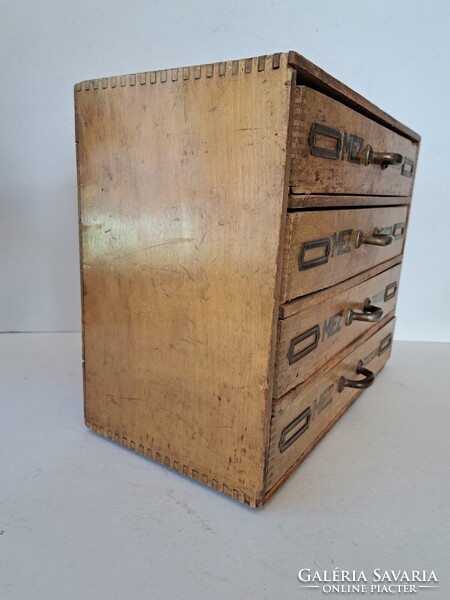 RITKASÁG! Mezvater torpedo Mez Rt. fa cérnás doboz, kis szekrény, remek állapot, gyűjteményi darab