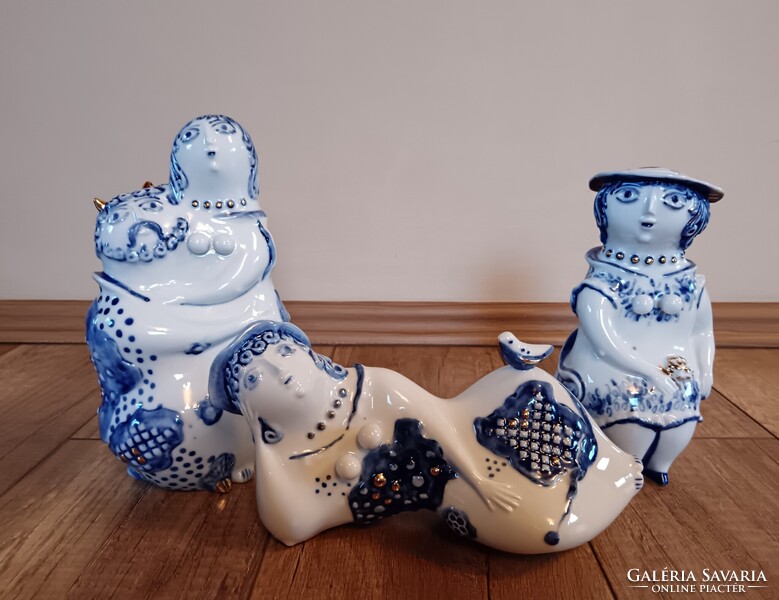 Régi Zsolnay Török János krumpli figura Lujza