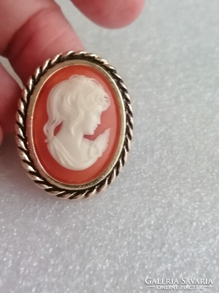 Régi kámeás bross , kitűző