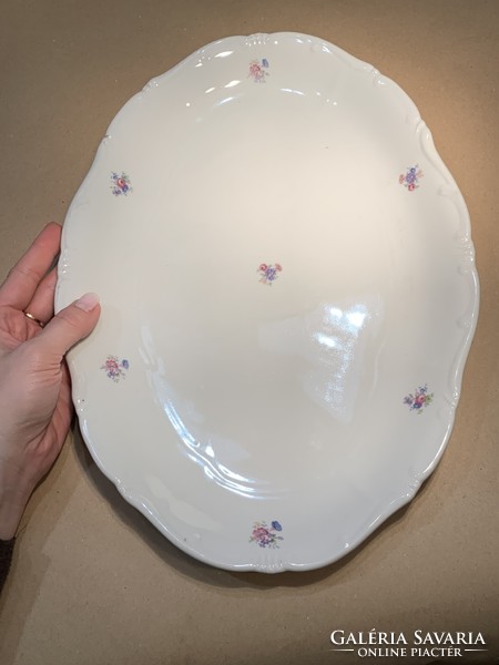 Zsolnay barokk apró virágos pecsenyés tál