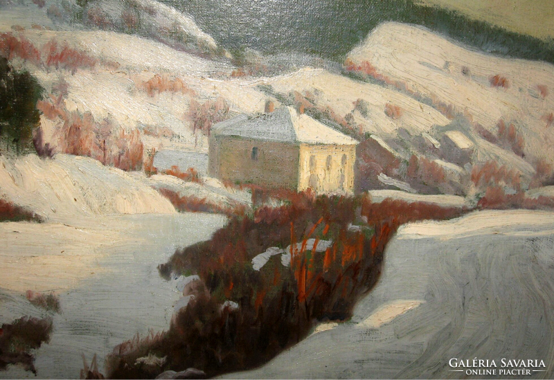 EREDETISÉG IGAZOLÁSSAL CSODÁS SZÖLLŐSY JÁNOS / 1884- / :  HAVAS TÁJ