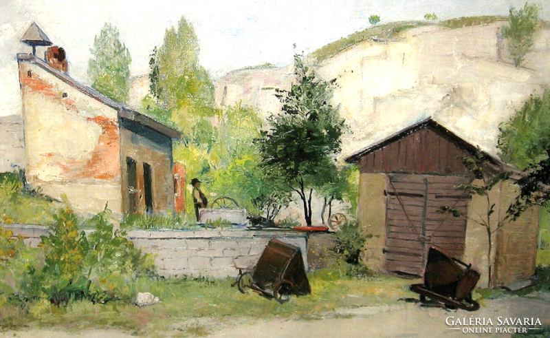 AZ ÉRTÉKE TÖREDÉKÉÉRT !!  EREDETISÉG IGAZOLÁSSAL CSODÁS JANCSEK ANTAL  /1907-/ KÉP:  KŐFEJTŐ