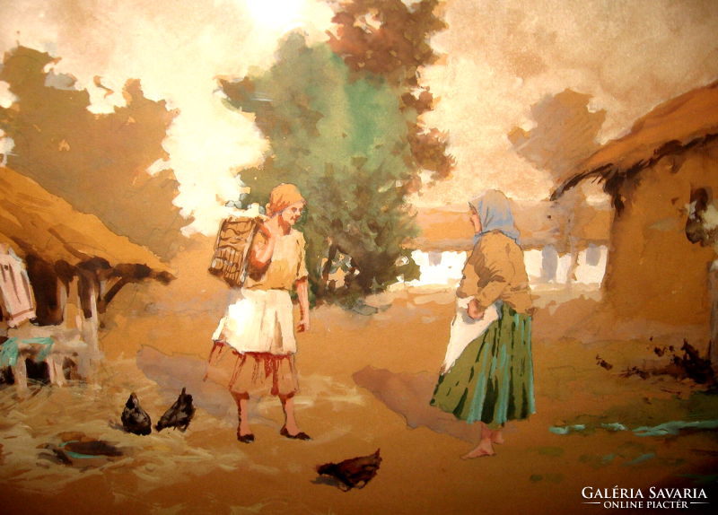 CSODÁLATOS GARANTÁLTAN EREDETI NEOGRÁDY ANTAL  / 1861-1942 / KÉP: BESZÉLGETŐK