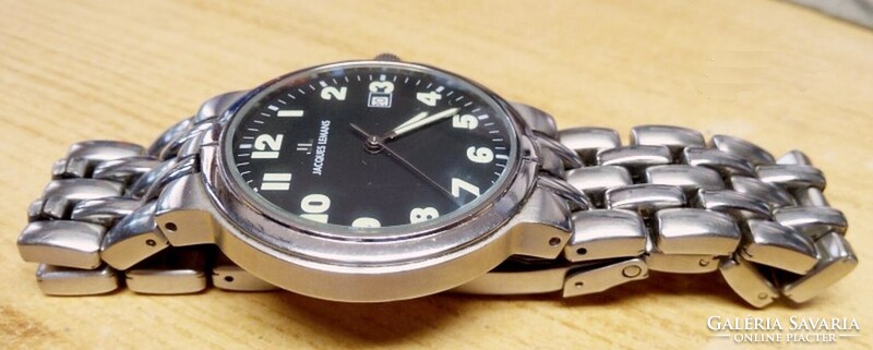 Jacques lemans quartz super-luminova calendar men's watch with steel case, in good condition