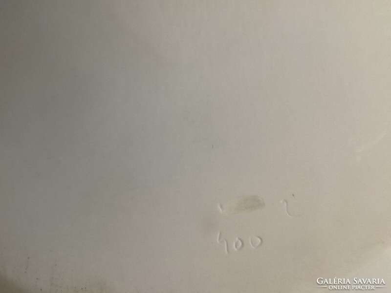 Herendi fehér arany szalagos porcelán tálca vagy kínáló