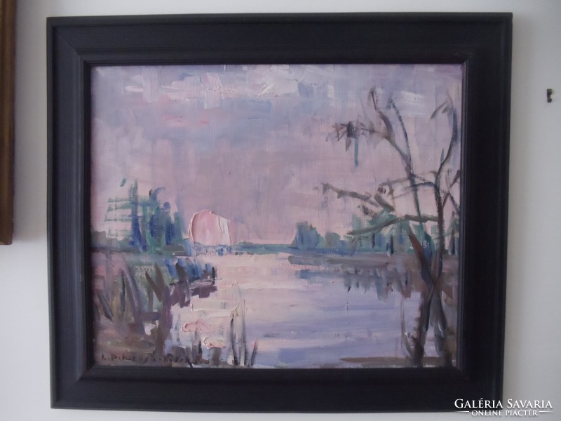 Libuše Pilařová-Kverková (1928- 2021 ) Tájkép cseh galériás etikettel