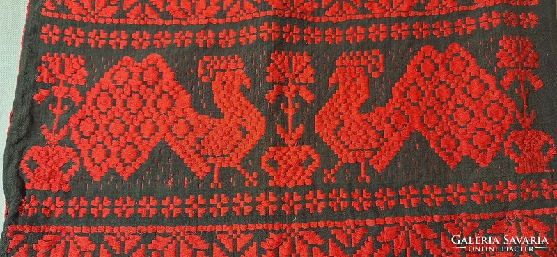 Kakasos néprajzi  vászon párnahuzat díszpárna