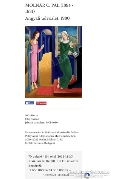 Molnár C Pál Angyali üdvözlet