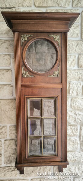 Szecessziós Art Deco falióra doboz,Fali vitrin szekrény kulcstartó lámpa tartó,Ereklye ,hàzi àldàs