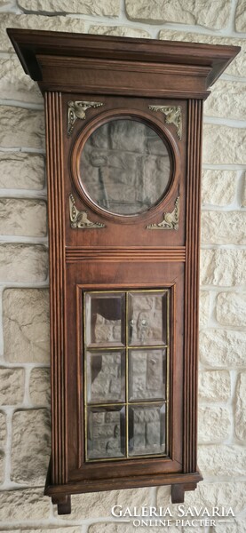 Szecessziós Art Deco falióra doboz,Fali vitrin szekrény kulcstartó lámpa tartó,Ereklye ,hàzi àldàs