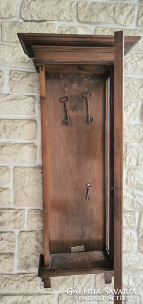 Szecessziós Art Deco falióra doboz,Fali vitrin szekrény kulcstartó lámpa tartó,Ereklye ,hàzi àldàs