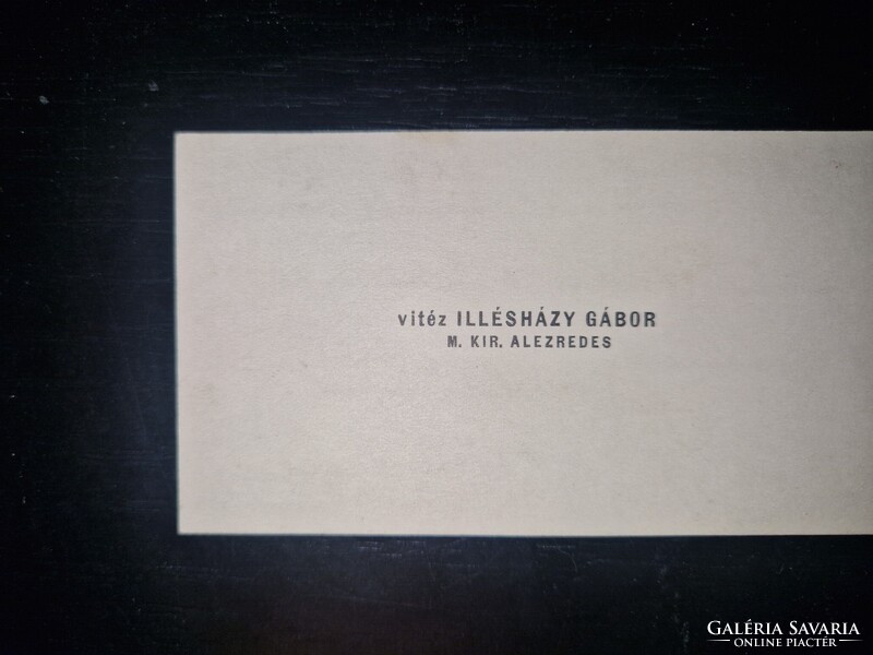 1936, vitéz Illésházy Zoltán alezredes névjegye, saját kezű soraival